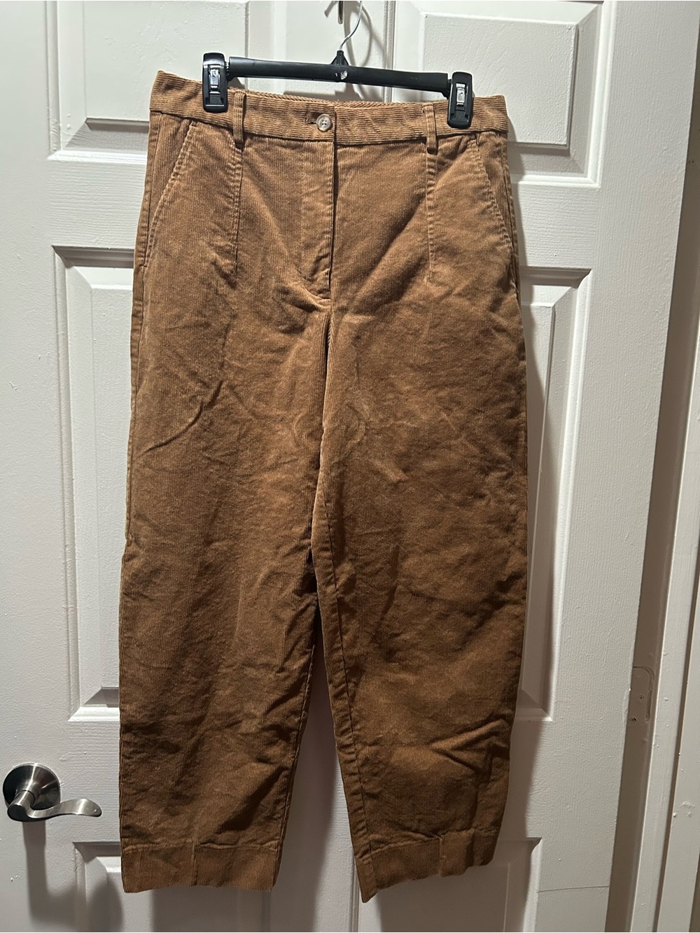 Banana Republic Factory Brown Corduroy Straight-Leg Mid-Rise Pants Size 8 Tall